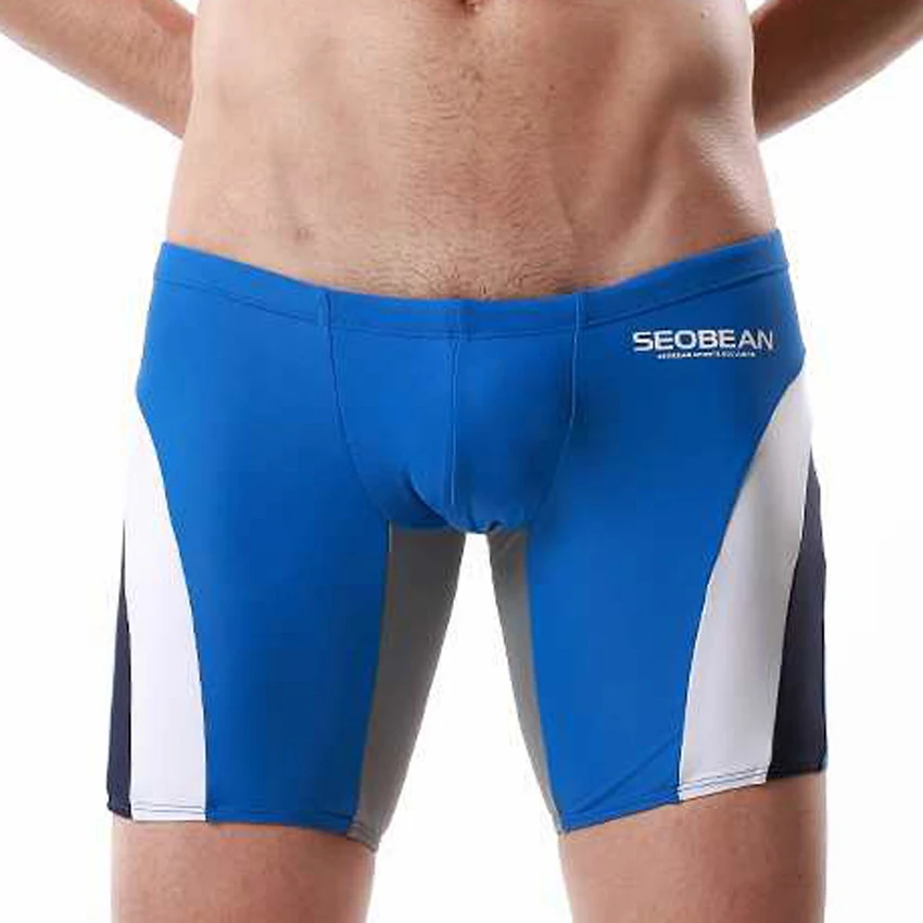 Seobean Brand Men Swimsuit Swimming Boxer Trunks Mens Sexy Swimwear