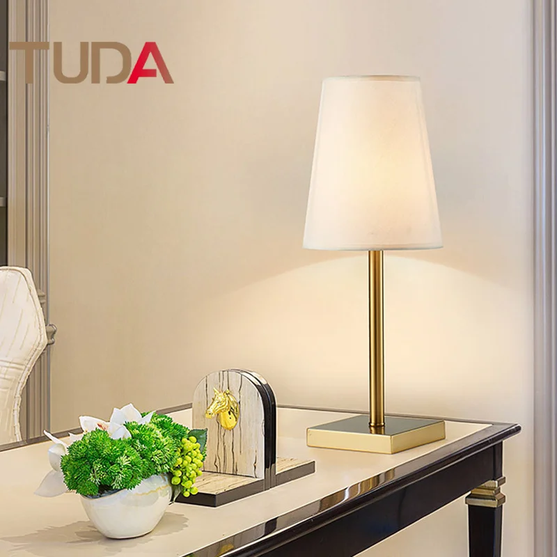 

TUDA European Minimalist Creative Table Lamp Modern American Bedroom Bedside Lamp Student Children Reading Table Lamp