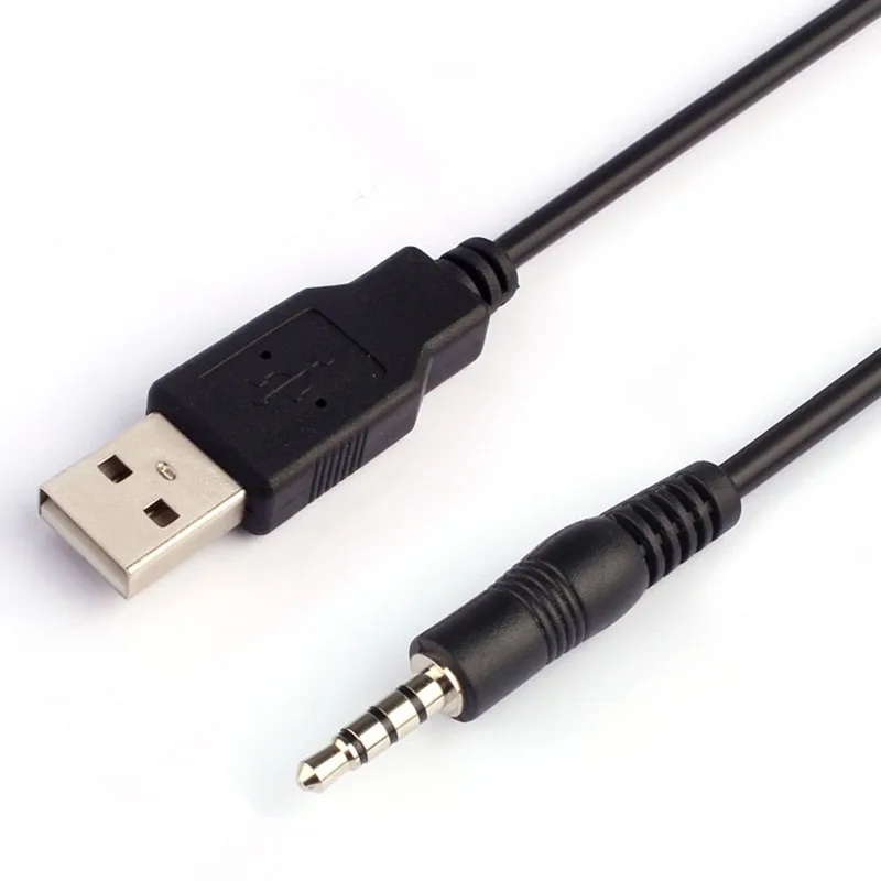 3 5 мм с разъемом подачи внешнего сигнала AUX к USB 2 0 Мужской Кабель переходник для