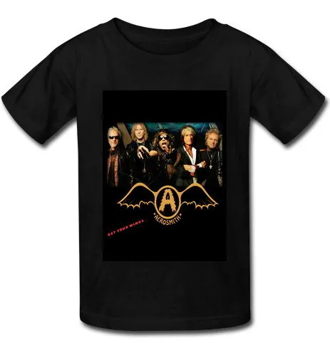 Men's T Shirt Aerosmith Rock Band pattern printed Cool good Cotton Free Shipping | Мужская одежда