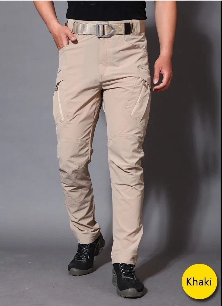 IX9 водонепроницаемые Стрейчевые брюки мужские военные тактические рип-стоп быстросохнущие брюки армейские брюки карго с несколькими карманами