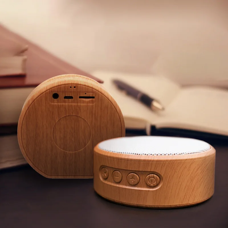 Mini Wireless Bluetooth Speaker Wooden Portable Subwoof Sound With Mic TF card U Disk FM AUX Music Play Loudspeaker Speakers (2)