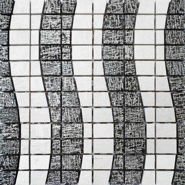 Black And White Color Wave Pattern Ceramic Mosaic Tile For Bathroom Black And White Color Wave Pattern Ceramic Mosaic Tile For Bathroom Shower Living Room Border Kitchen Backsplash Imitation Stone In Wall Stickers From Home