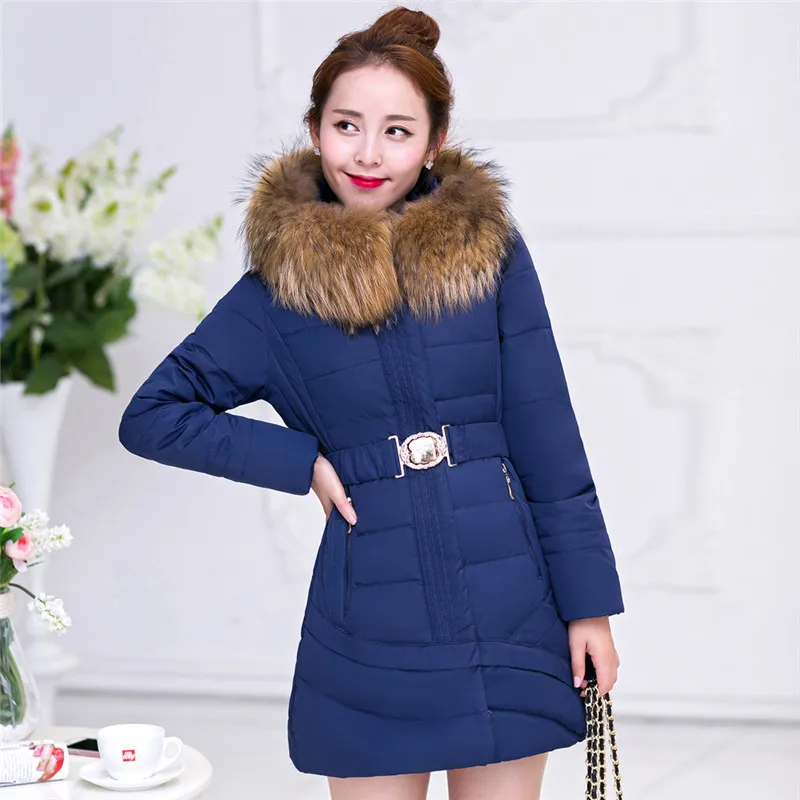 Plus Size font b Women s b font Winter Jacket Fashion Thick Long Down Cotton Jackets