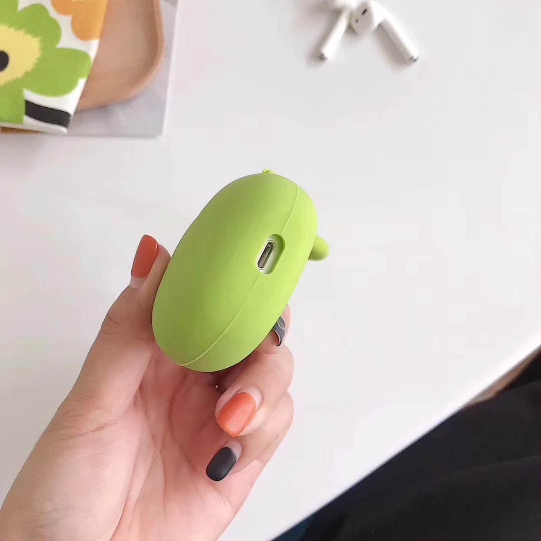 3D силиконовый чехол для наушников AirPods 2 Чехол милый мультяшный фруктовый Apple Air pods