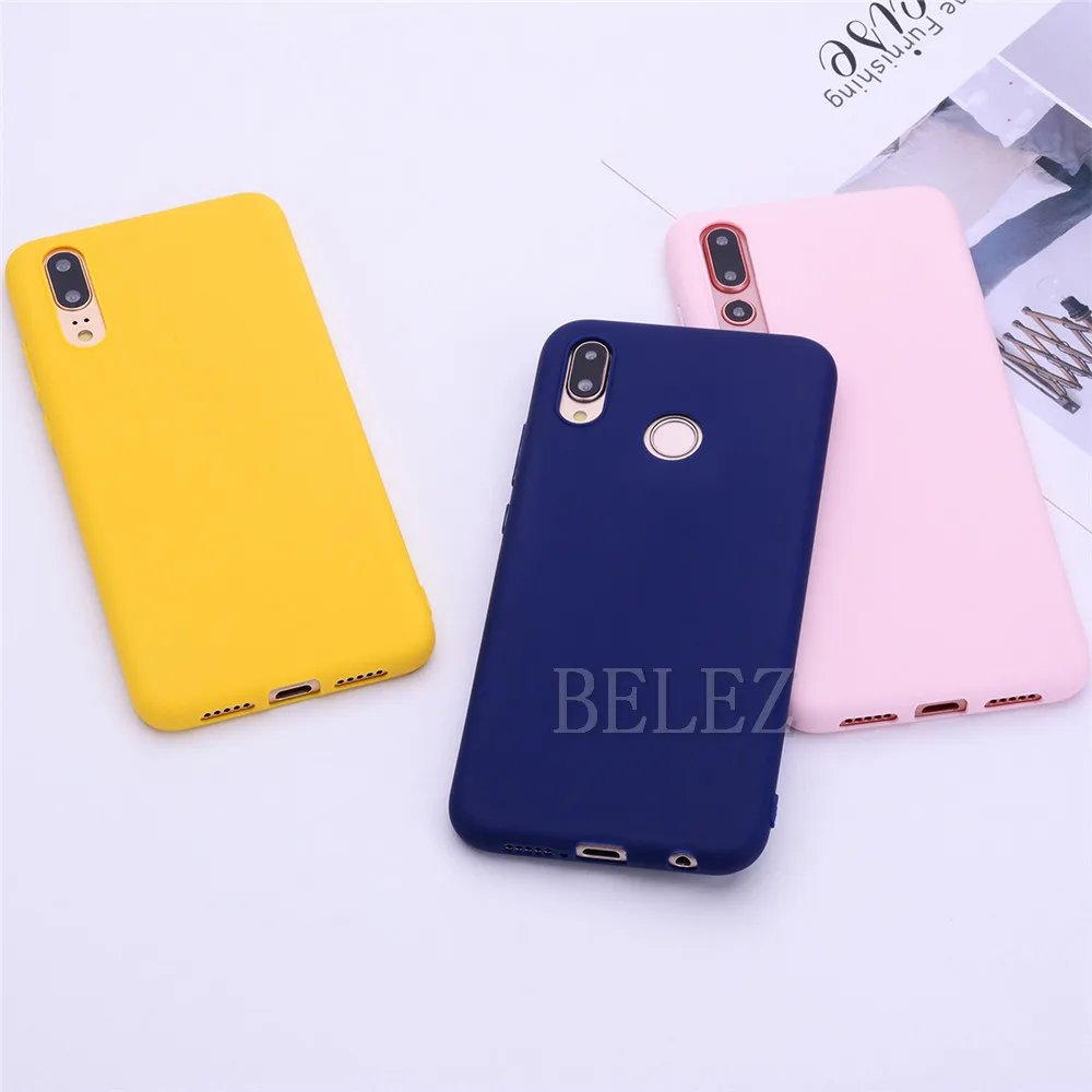 Candy Color Soft TPU Phone Case For Huawei Y9 2019 Y5 Y6 Y7 Y9 2018 Mate 20 Pro on the Honor 8C 8X Max 9 Lite Play Note 10 Cover _12