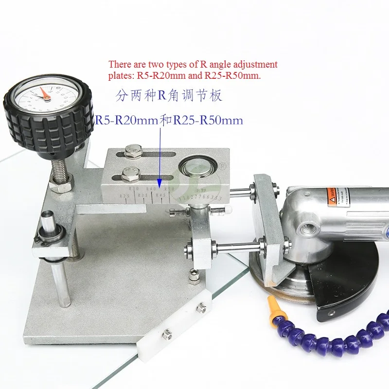 Пневматическая машина для снятия фаски стекла, новинка, маленькая безопасная угловая кромкооблицовочная машина, светильник, угловая шлифовальная машина для плитки, камня, круглого угла
