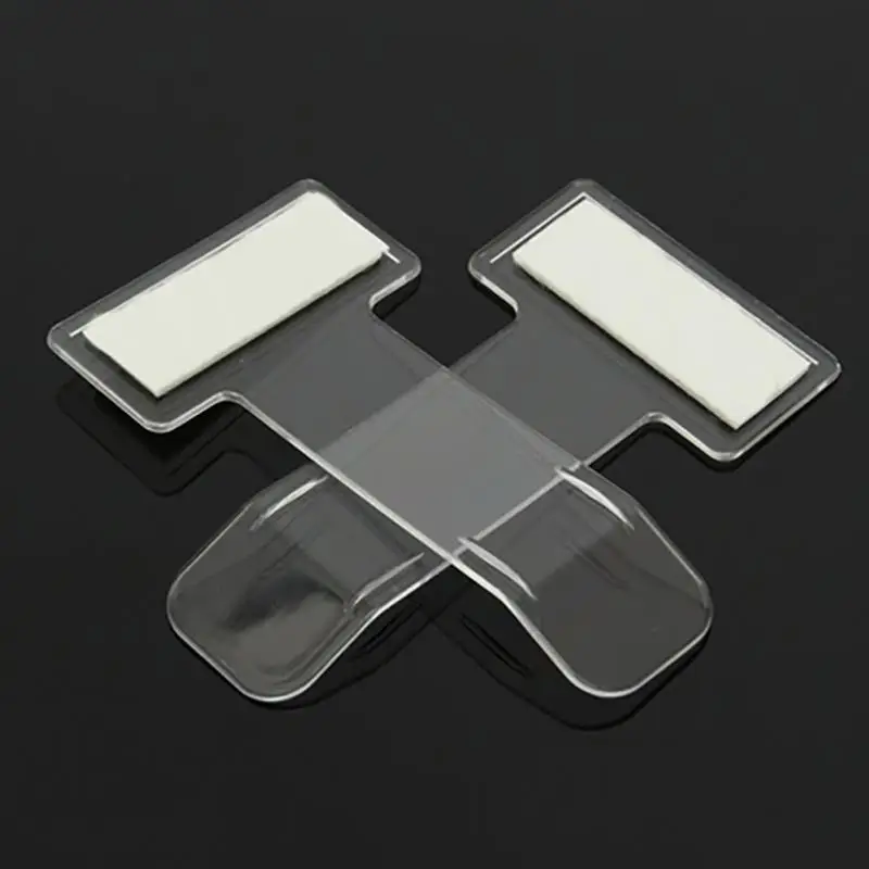 

2pcs Car Auto Fastener & Clip Parking Ticket Permit Holder Clip Sticker Windscreen Window Timing Documents Folder Transparent