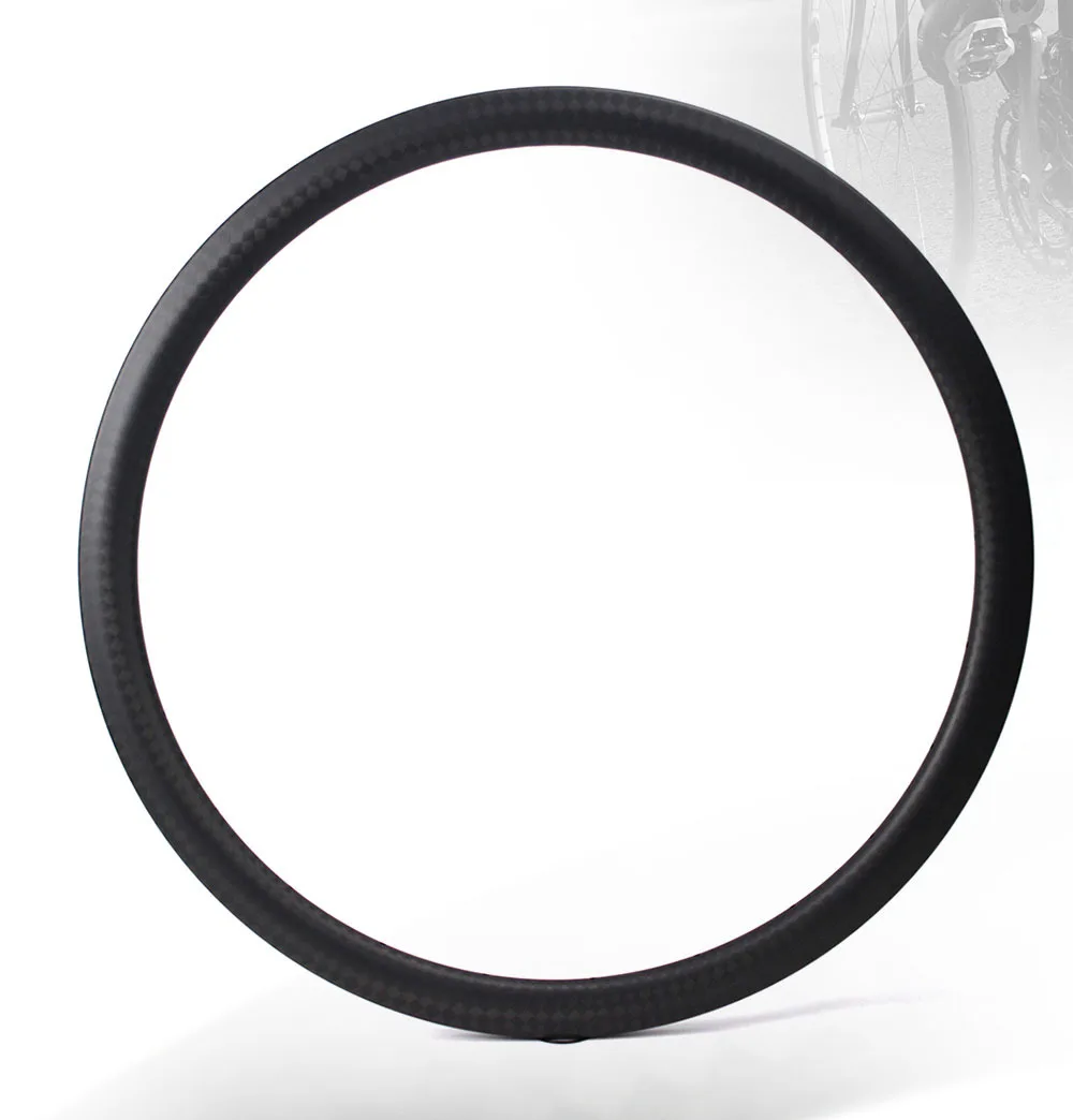 Top Disc Brake 700c Carbon Fiber Road Rim 12k Matte Tubular Clincher Tubeless  25mm Or 27mm Width Customized 30/47/50/60/88mm 5