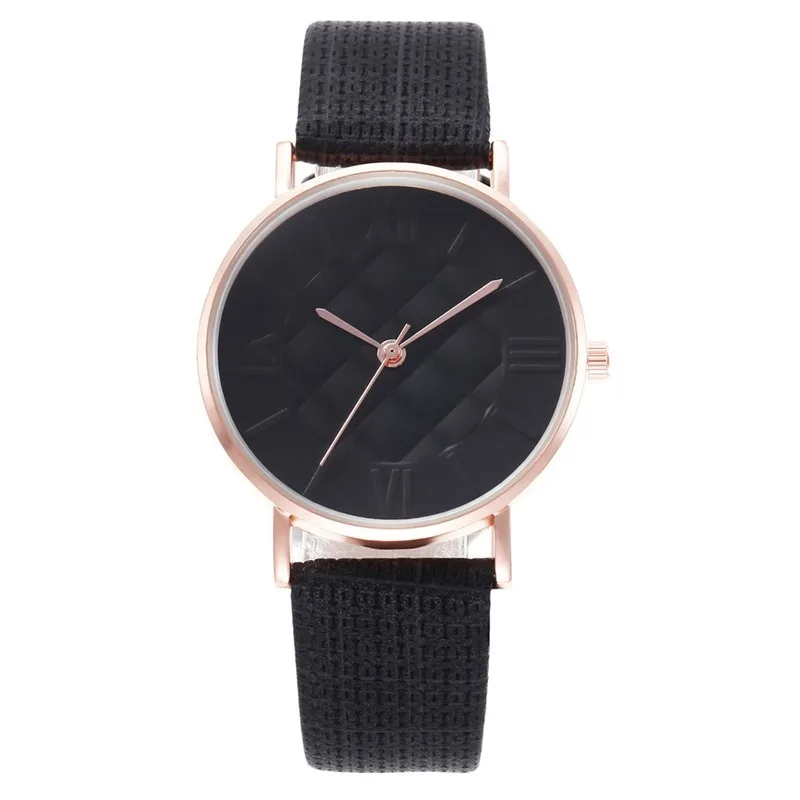 Топ роскошные женские часы-браслет модные женские часы под платье кожаный Аналоговый кварцевые наручные часы# YY Reloj Mujer Часы - Цвет: Черный