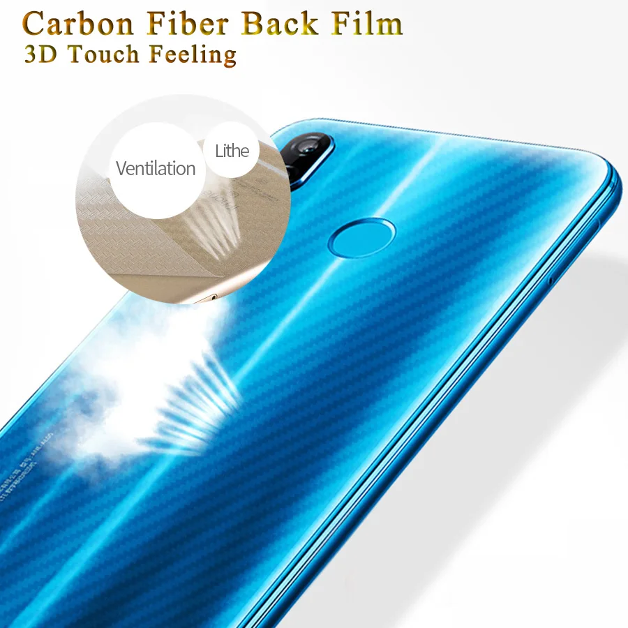 WZH 3D Carbon Fiber Sticker Screen Protector Protective Film For Huawei P20 Pro P20 Lite Honor 10 Clear(Not Tempered Glass) (3)