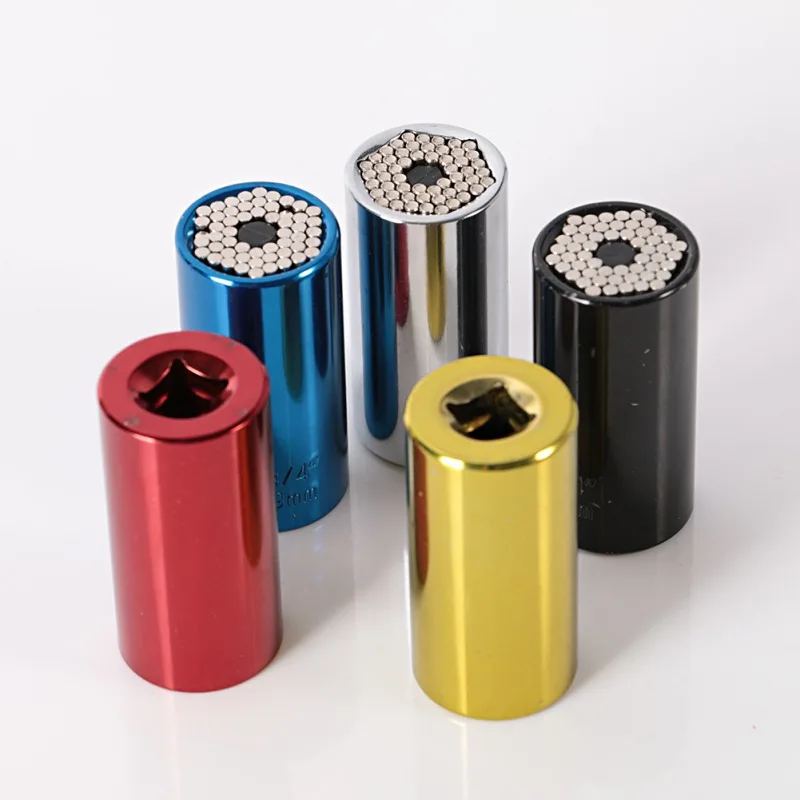 

2 pcs/set Universal Socket Ratchet Wrench 7-19mm Power Drill Adapter Car Hand Tools Repair Kit