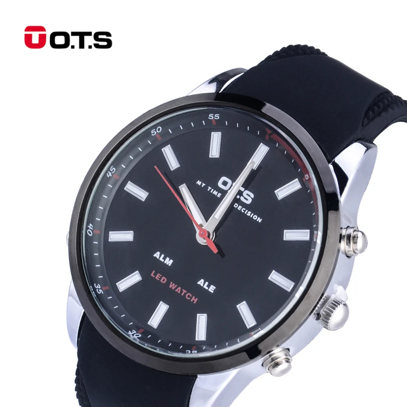 

Men Sports Watches Fashion LED Digital Dual Display Wristwatch Mens Electronic Wrist Watch Waterproof Male Clock Montre Homme 30