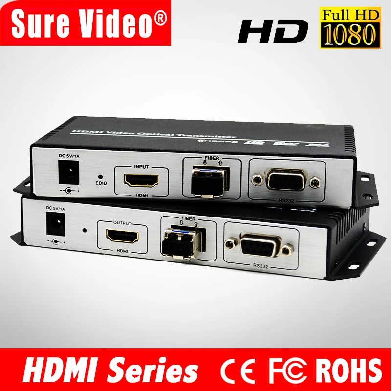 

Free shipping 4k UHD HDMI Optical Extender 300m V1.4 2 core multimode optical transceiver LC 3840*2160 30HZ