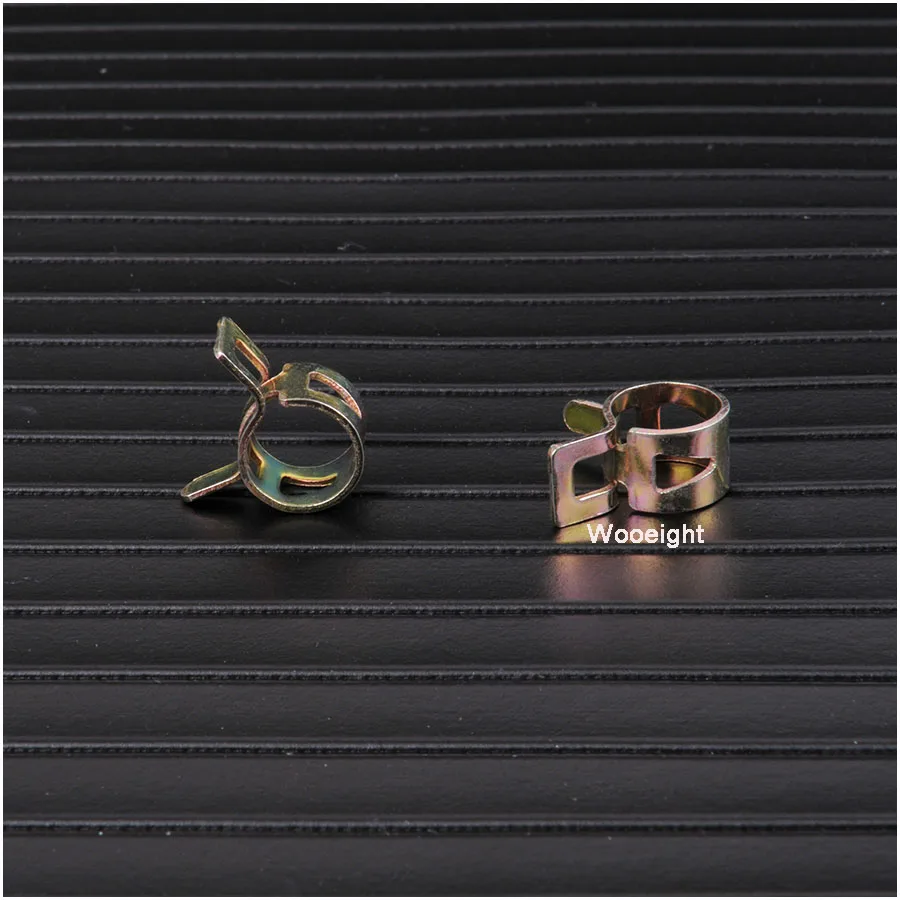 10 Pcs 10mm Vacuum Spring Band Type Fuel Oil Water CPU Hose Silicone Clip Pipe Tube for Band Clamp Metal Fastener Assortment Kit (5)
