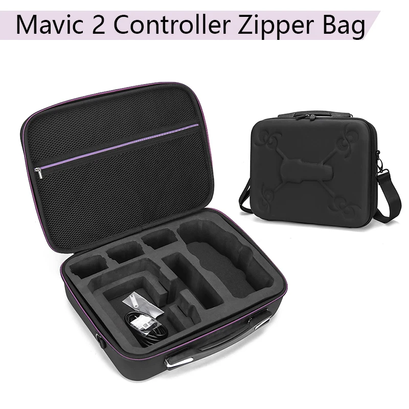 

with Screen Remote Control for DJI Mavic 2 Pro Zoom PU Purple Zipper Bag Storage Bag Carrying Case for DJI Smart Controller