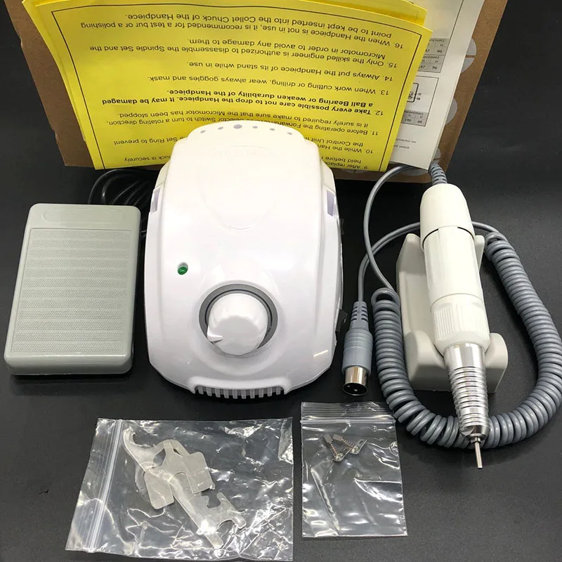 NEW STRONG 65W 35k40k 45k MARATHON-Champion 3 Electric Nail Drill Machine Strong 210 Model 2.35mm Handpiece Nail Art Equipment