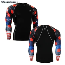 Спортивная Мужская футболка, облегающая, для бодибилдинга, стрейч большого размера, с защитой от пота, с длинными рукавами, футболки, горячая распродажа, CPD-B10