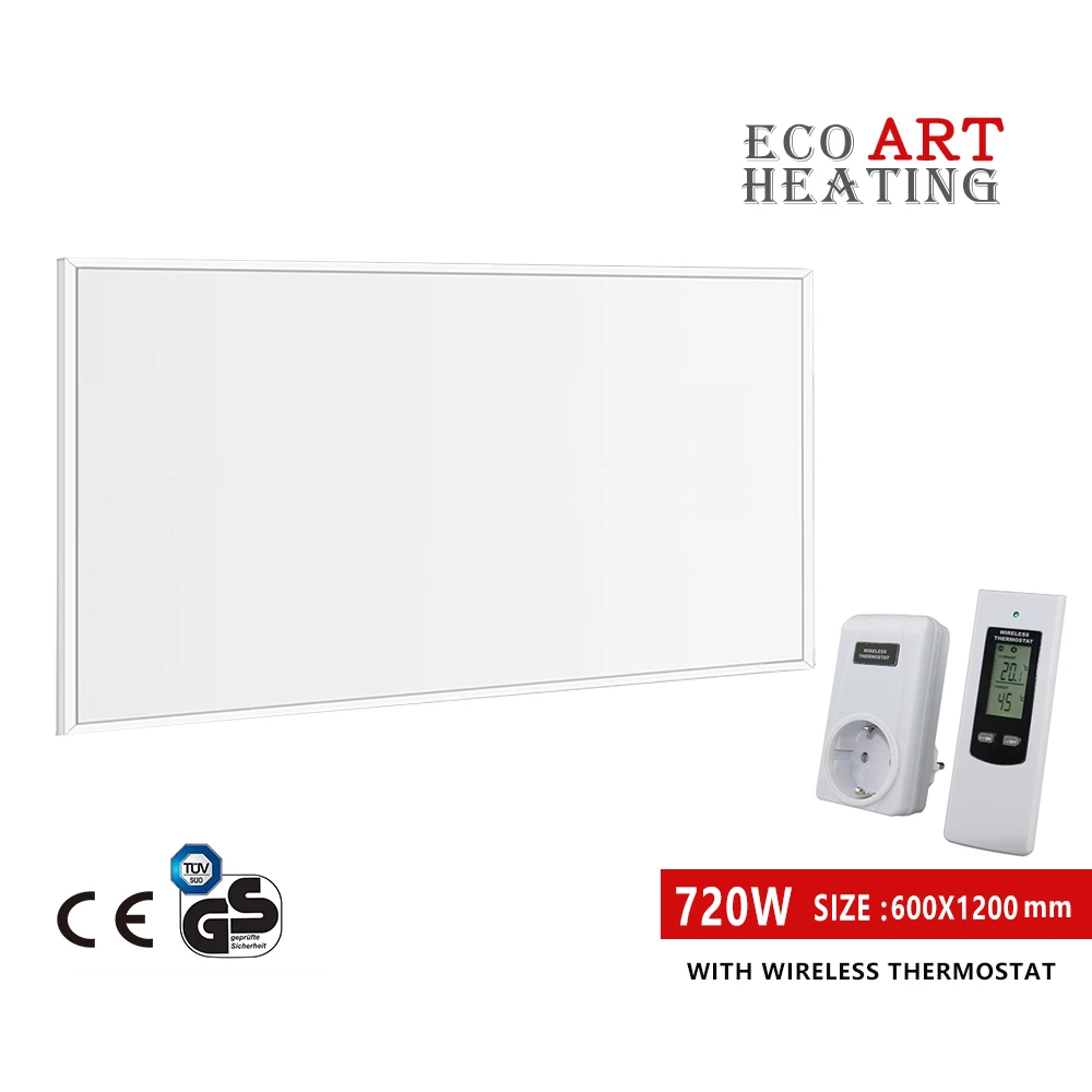 

Far Infrared Heater Panel 720W Space Heating with Wireless Temperature Controller Indoor Room Heating