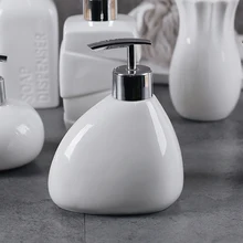 Ceramic pressed empty bottles home furnishing Hotel shampoo shower gel hand washing liquid conditioner bottle