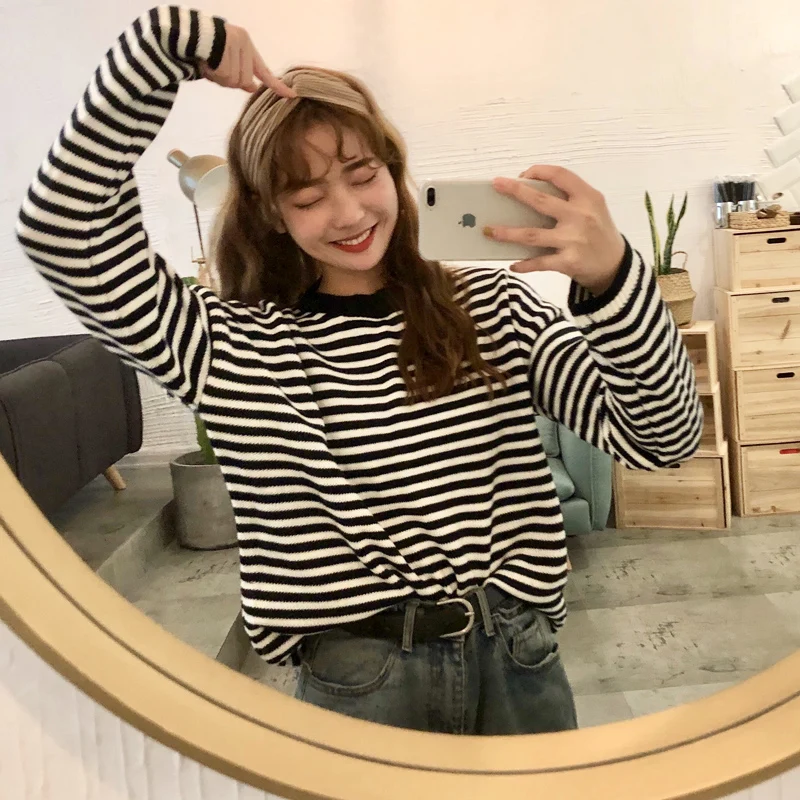 Tanie 2 kolory 2017 jesienią i zimą elegancki styl paskiem swetry na długi rękaw kobiet swetry i pulowery (C9020)