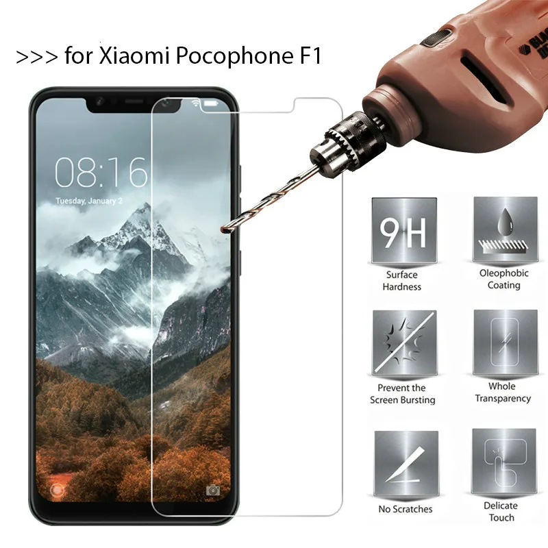 9H закаленное стекло для Xiaomi Pocophone F1 POCO F1 1F защита экрана из закаленного стекла для Pocophone F1 6,81 дюймовая защитная пленка