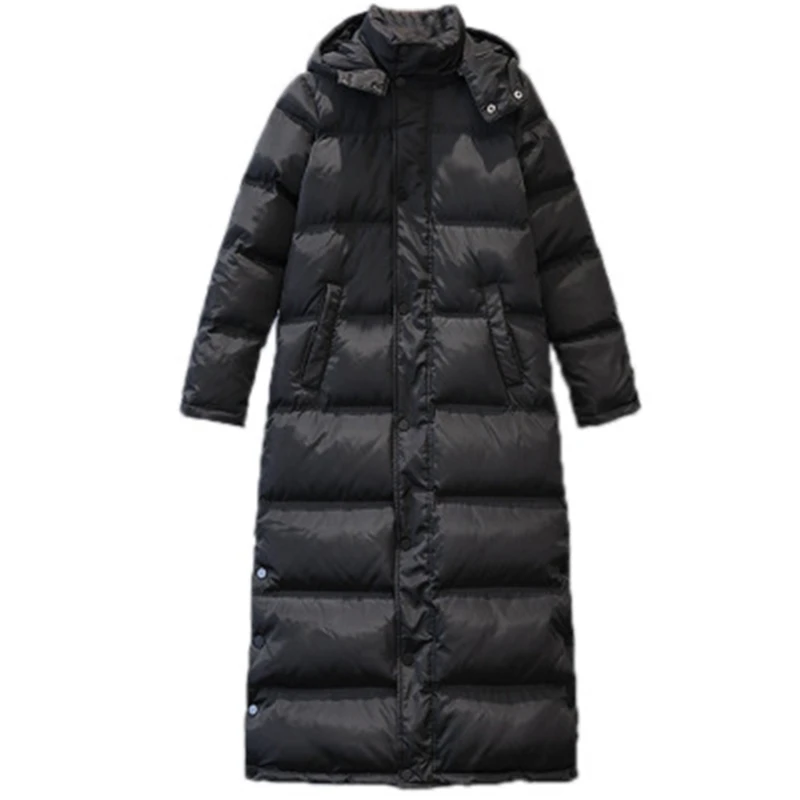 New Big Size Winter Women Down Coat Winter super long down jacket female Slim thick long paragraph over the knee Down Coat D829