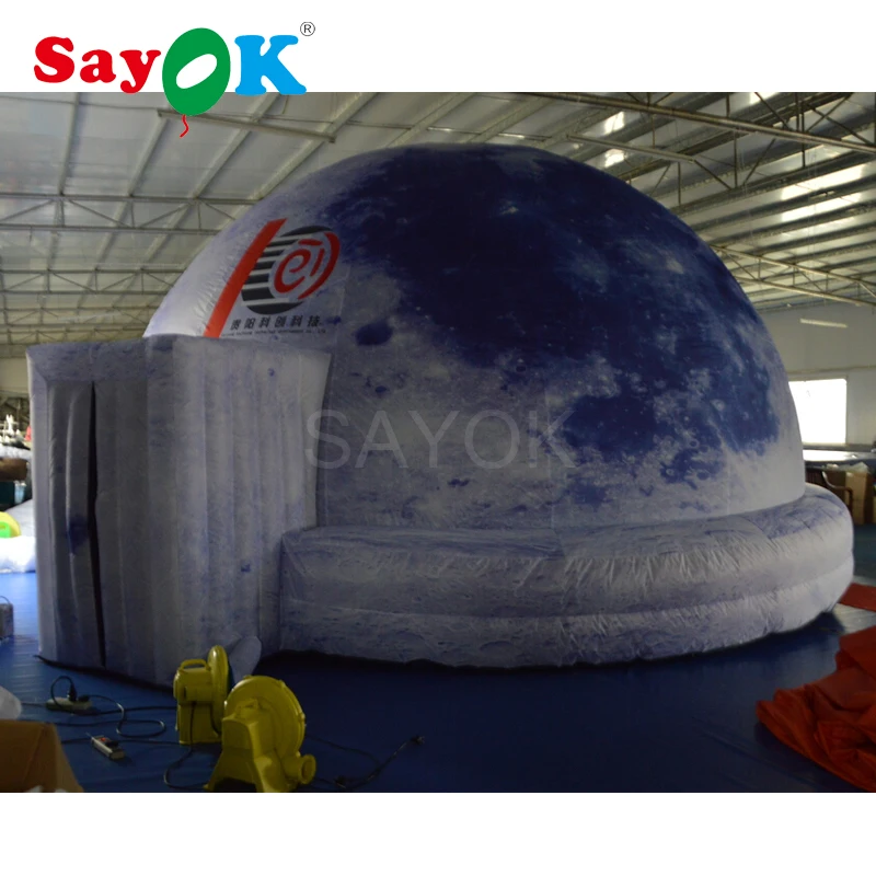 5 м/6 м, принт по всей длине портативный надувной планетарий проекционная купольная палатка с воздуходувки для школьного обучения