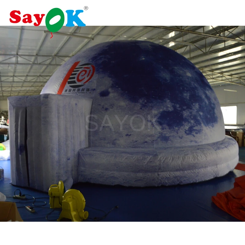 

5m/6m Full printing portable inflatable planetarium projection dome tent with air blower for school teaching