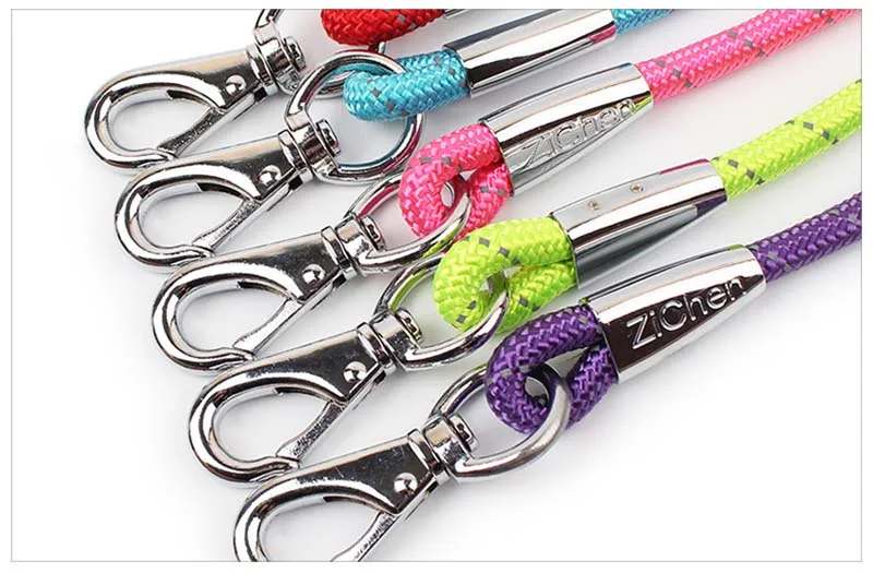 SYDZSW Nylon Pet Dog Leash Thicken Strong and Durable Alloy Clasp Pet Puppy Rope Blue Green Red Purple Pink Pet Products Wholesale7