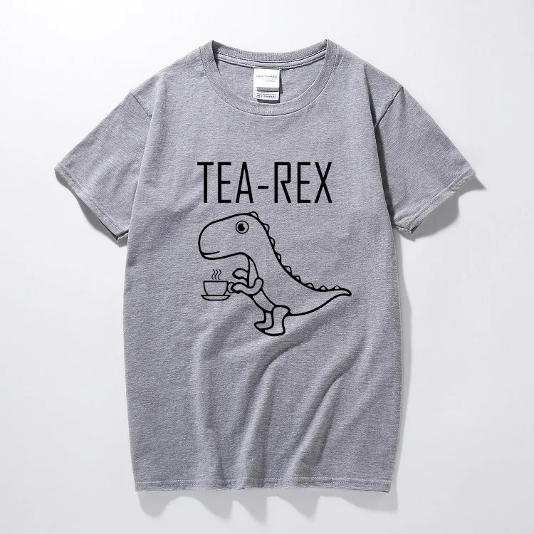 Tea rex, Мужская футболка, смешная шутка, каламбур Юрского периода, динозавр, напиток, кофе, новинка, подарок, хлопковая футболка с коротким рукавом, летний топ, camisetas