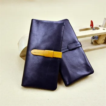

ALAVCHNV men's first layer of long leather multi-purpose wallet Korean version of the Japanese business leisure wallet BR3445