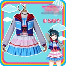 Anime cosplay 2019 Love live Sunshine Aqours Theater version cos Next Sparkling Yoshiko Tsushima Cosplay costume A full set love live aqours cosplay costume lovelive sunshine dreamer tsushima yoshiko all member cosplay dress