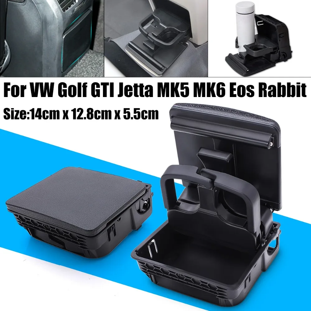 

New Central Console Armrest Rear Cup Drink Holder For VW Jetta MK5 5 Golf MK6 6 MKVI 1K0 862 532 C