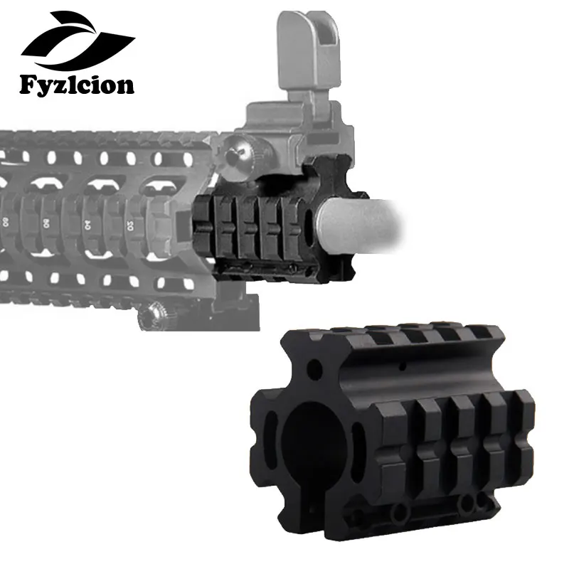 Buy Tactical 20mm rail mount Barrel Mount Low Profile Quad rail Gas Block for 0