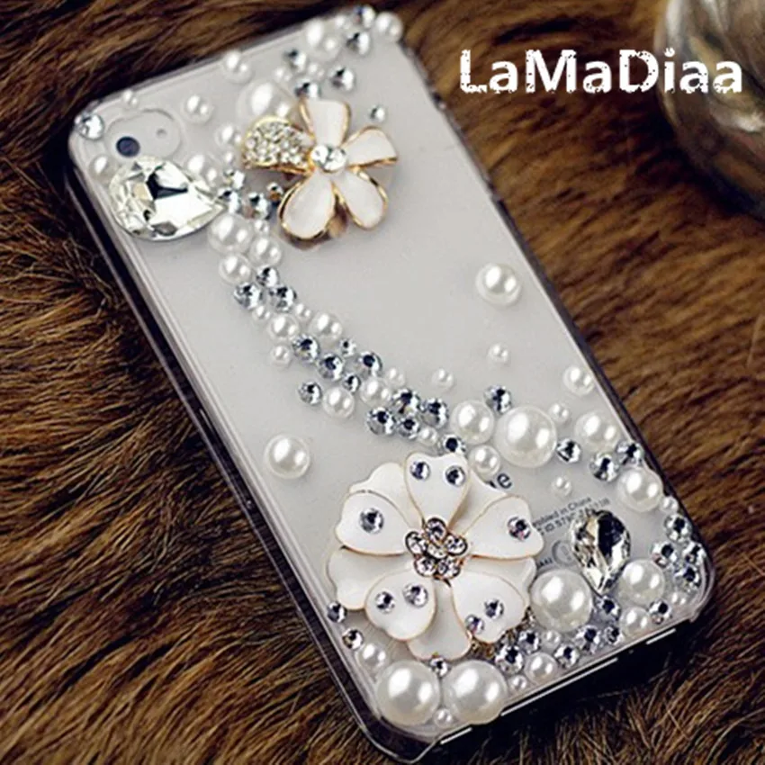 LaMaDiaa Handmade Bling Glitter Rhinestone Clear Soft