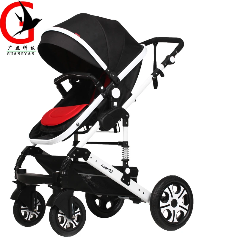 

Luxury 3 in 1 Baby Stroller High-Landscape Pram Portable Folding baby Carriage for Newborn Sit and Lie Stroller AES-A986A