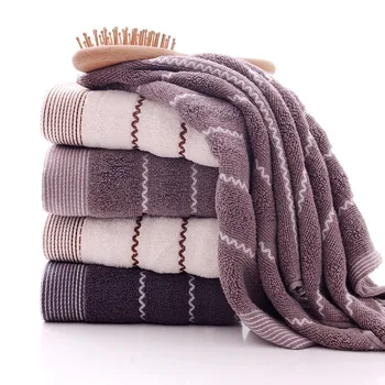 

35*75cm 100% Combed Cotton Stripe Towel Premium Luxury Bath Towel Thread Cloud Pattern Orient Style Sauna Shower Beach Towel