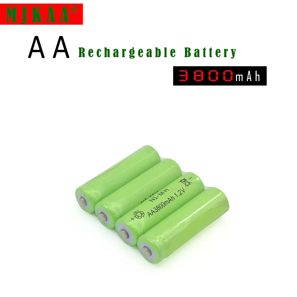 10 шт. Ni MH 1 2 V AA перезаряжаемые 3800mAh 2A нейтральная Батарея батареи AA|aa battery|rechargeable