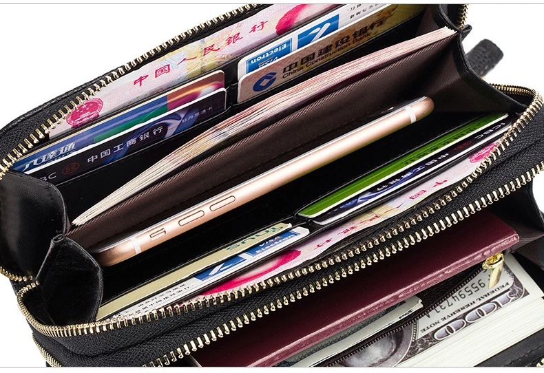 Women genuine leather wallet 25