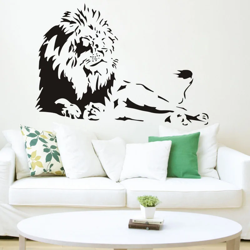 

Hot sale New Cartoon DIY male lion Sticker for living room Wall Sticker Decoration Fluorescent Living Room Home Decoration