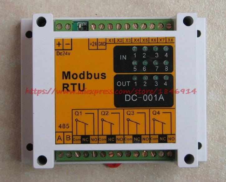 Бесплатная доставка Modbus модуль 485 интерфейс 8 вход 4 выходной модуль IO переключатель модуль может общаться с PLC