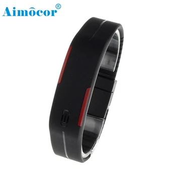 

2017 Newly Designed HOT Ultra Thin Men Girl Sports Silicone Digital LED Sports Bracelet Wrist Watch 328