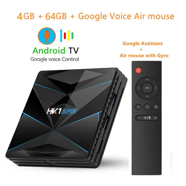 64G Voice Air Mouse HK1 супер Android 9,0 tv BOX Google Assistant RK3318 4K 3D Utral HD 4G 64G tv 5G 2,4G Wifi Play Store Бесплатные приложения быстрая приставка - Цвет: 64G Voice Air Mouse