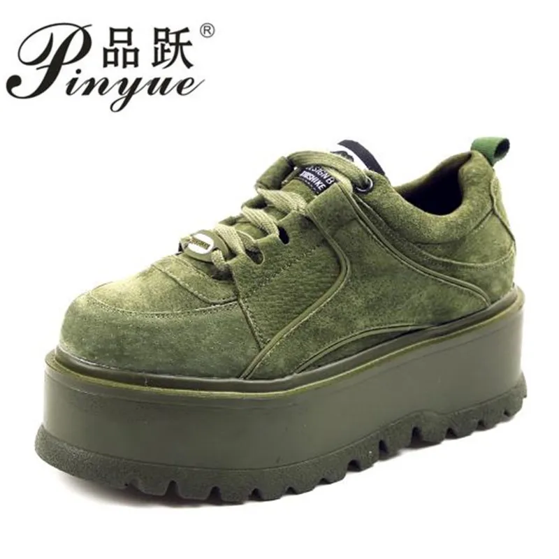 

Platform Lace-up Ankle Winter Shoes Women Boots High Quality Height Increasing Ladies Shoes Cow Suede Down Fashion Boot