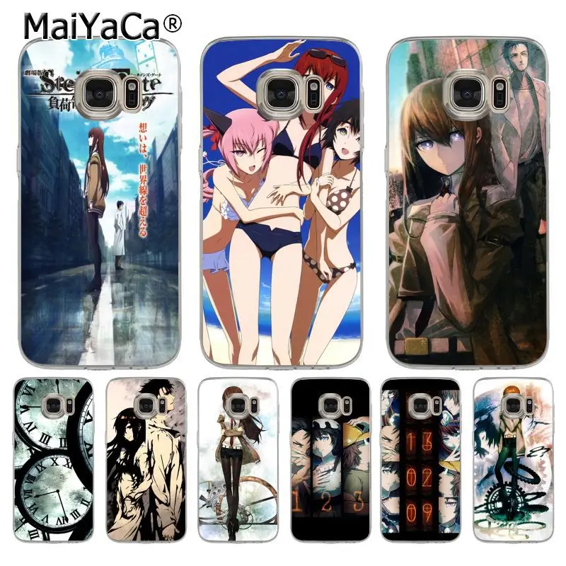 Прозрачный мягкий ТПУ чехол MaiYaCa sh2117 Steins Gate Anime для samsung galaxy s7edge s6 edge plus s5 s4 s8 |