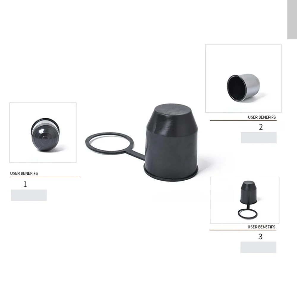 العالمي 50 مللي متر السحب بار الكرة غطاء كاب سحب عقبة قافلة مقطورة Towball حماية السحب بار الكرة غطاء