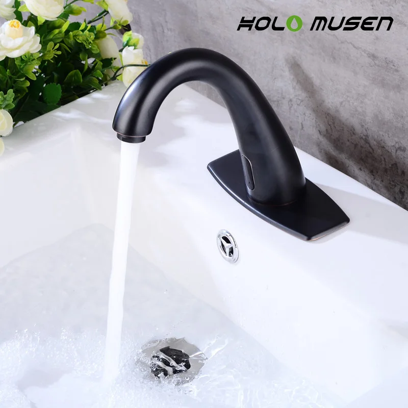 

Battery Power Touchless Water Saving Infrared Sensor Faucet Hygeian Bronze & Black Automatic Faucet Sensor Tap