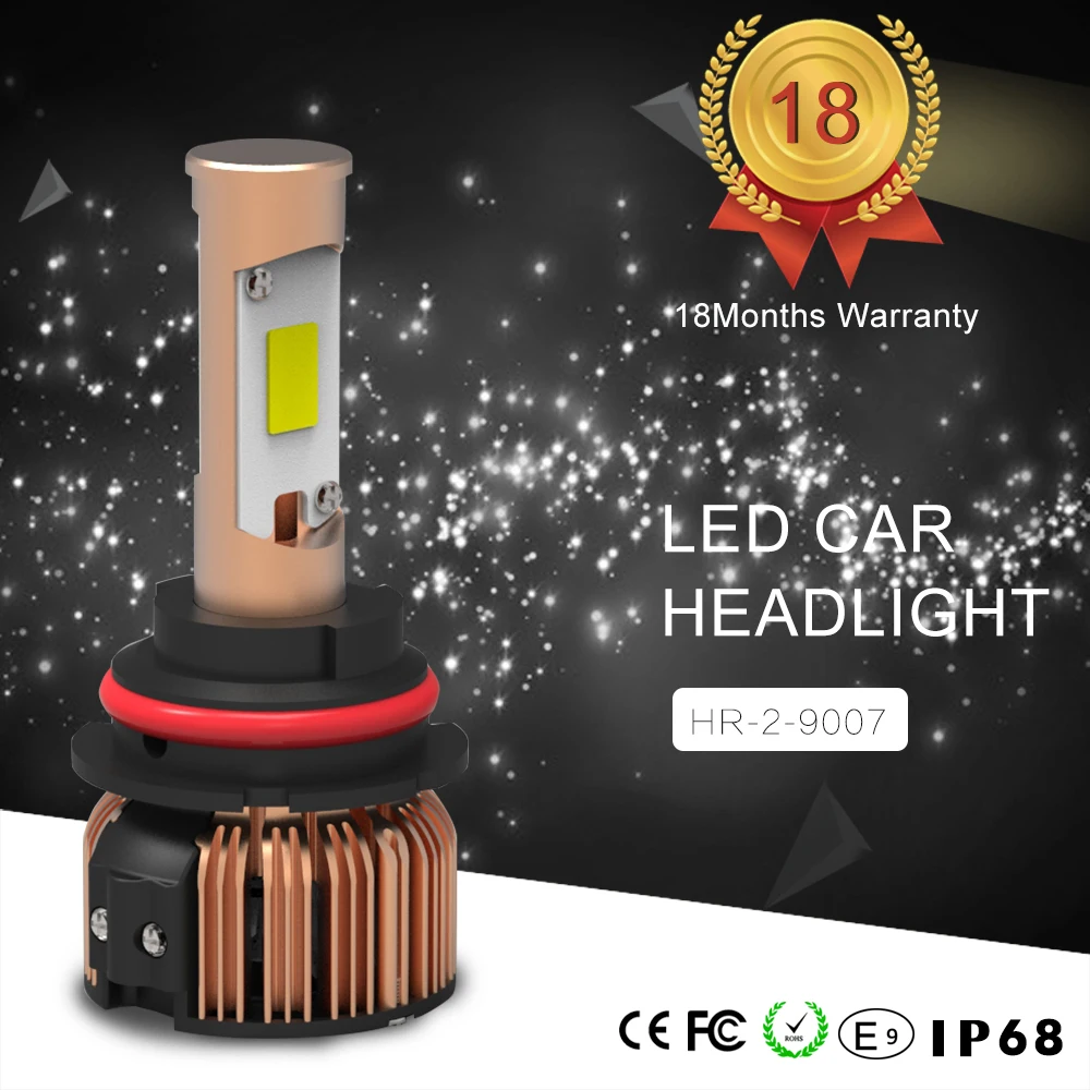 

LED Headlight H1 9005 9007 water resistant auto led bulb light kit 36w for each bulb 6000K super white LED replacement OEM