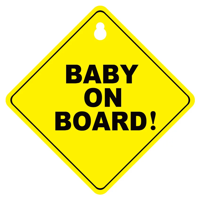 Baby on board Car Stickers Intimate Accessories Car Sucker Baby Stickers Safety Warning Sticker For Car Window 12.5*12.5cm